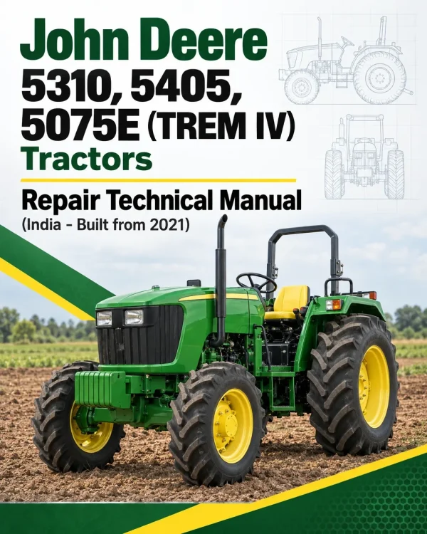 John Deere 5310, 5405, 5075E (TREM IV) Tractors Repair Technical Manual (India - Built from 2021) John Deere 5310, 5405, 5075E (TREM IV) Tractors Repair Technical Manual (India - Built from 2021)