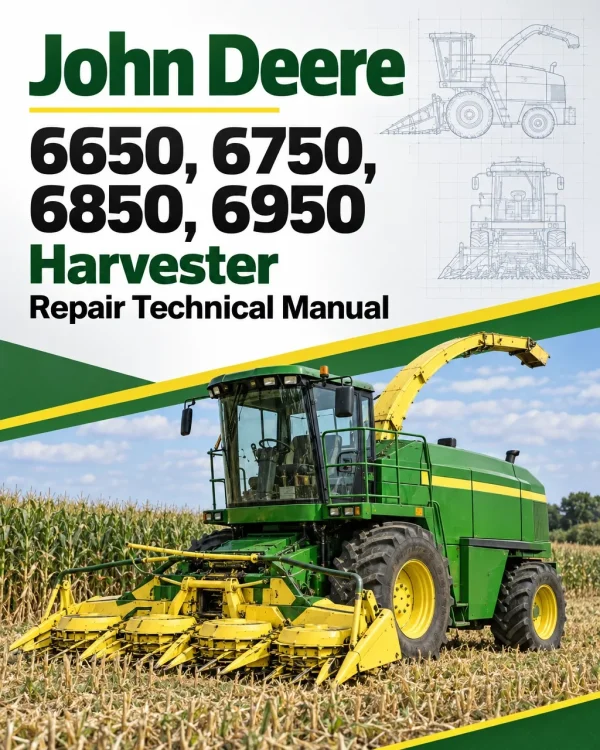 John Deere 6650, 6750, 6850, 6950 Harvester Repair Technical Manual