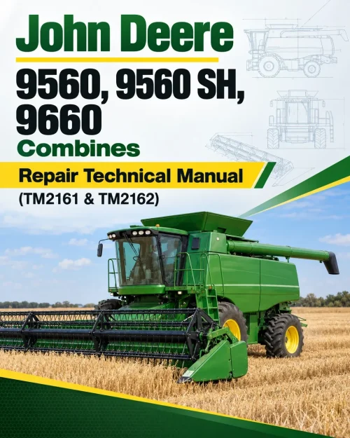 John Deere 9560, 9560 SH, 9660 Combines Repair Technical Manual (TM2161 & TM2162)