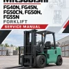 Mitsubishi FG40N, FG45N, FG50CN, FG50N, FG55N Forklift Service Manual Mitsubishi FG40N, FG45N, FG50CN, FG50N, FG55N Forklift Service Manual