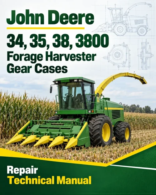 John Deere 34, 35, 38, 3800 Forage Harvester Gear Cases Repair Technical Manual (TM1104)