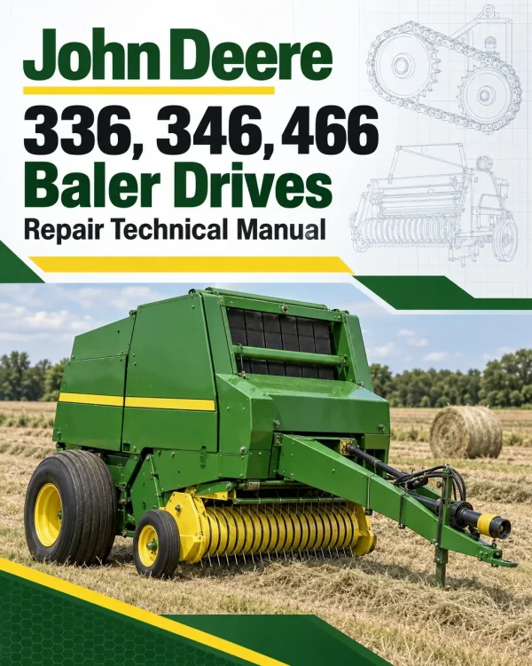 John Deere 336, 346, 466 Baler Drives Repair Technical Manual (TM1114)