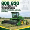 John Deere 800, 830 Self Propelled Windrowers Repair Technical Manual (TM1050)