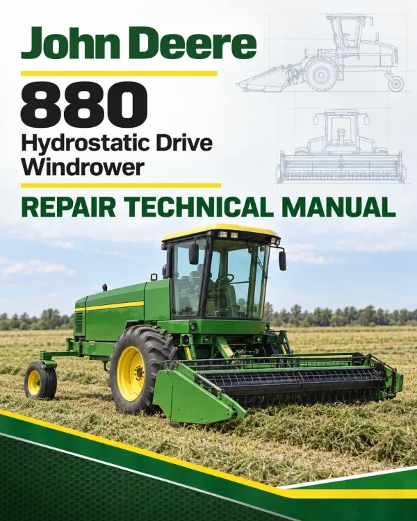 John Deere 880 Hydrostatic Drive Windrower Repair Technical Manual (TM1013) John Deere 880 Hydrostatic Drive Windrower Repair Technical Manual (TM1013)