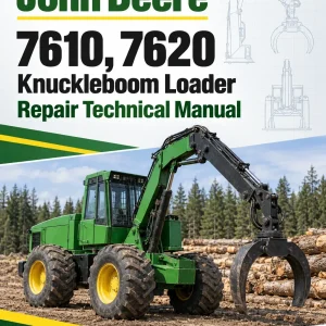 John Deere 7610, 7620 Knuckleboom Loader Repair Technical Manual (TM1146)