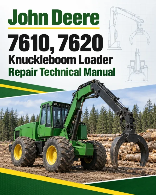John Deere 7610, 7620 Knuckleboom Loader Repair Technical Manual (TM1146)