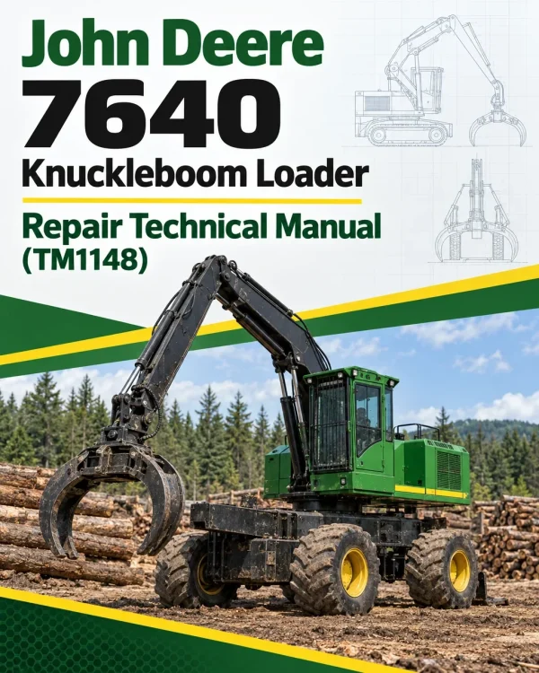 John Deere 7640 Knuckleboom Loader Repair Technical Manual (TM1148) John Deere 7640 Knuckleboom Loader Repair Technical Manual (TM1148)