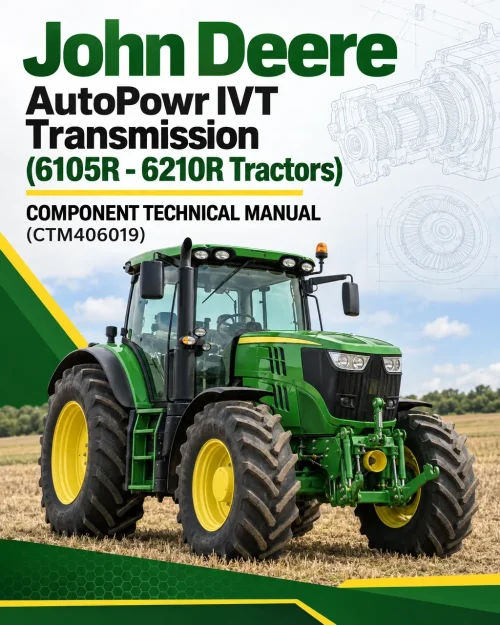 John Deere AutoPowr IVT Transmission (6105R - 6210R Tractors) Component Technical Manual (CTM406019) John Deere AutoPowr IVT Transmission (6105R - 6210R Tractors) Component Technical Manual (CTM406019)
