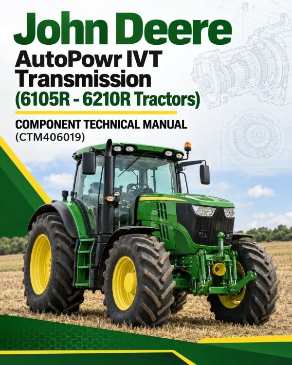 John Deere AutoPowr IVT Transmission (6105R - 6210R Tractors) Component Technical Manual (CTM406019) John Deere AutoPowr IVT Transmission (6105R - 6210R Tractors) Component Technical Manual (CTM406019)