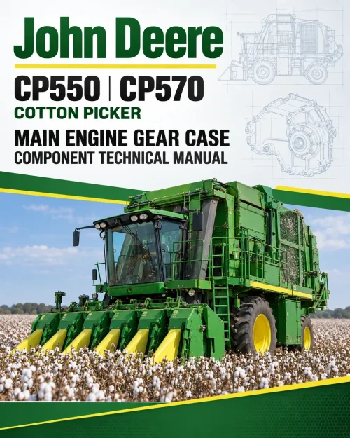 John Deere Main Engine Gear Case for CP550, CP570 Cotton Picker Component Technical Manual (CTM179919)