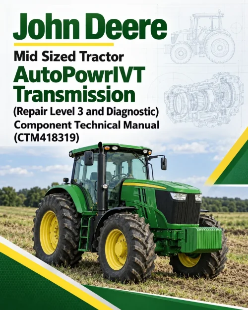 John Deere Mid Sized Tractor AutoPowrIVT Transmission (Repair Level 3 and Diagnostic) Component Technical Manual (CTM418319) John Deere Mid Sized Tractor AutoPowrIVT Transmission (Repair Level 3 and Diagnostic) Component Technical Manual (CTM418319)