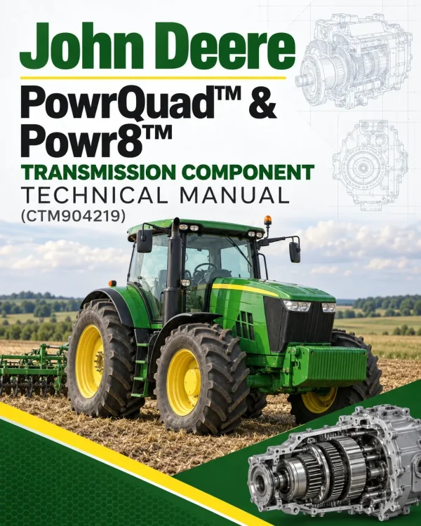 John Deere PowrQuadTM & Powr8TM Transmission Component Technical Manual (CTM904219) John Deere PowrQuadTM & Powr8TM Transmission Component Technical Manual (CTM904219)