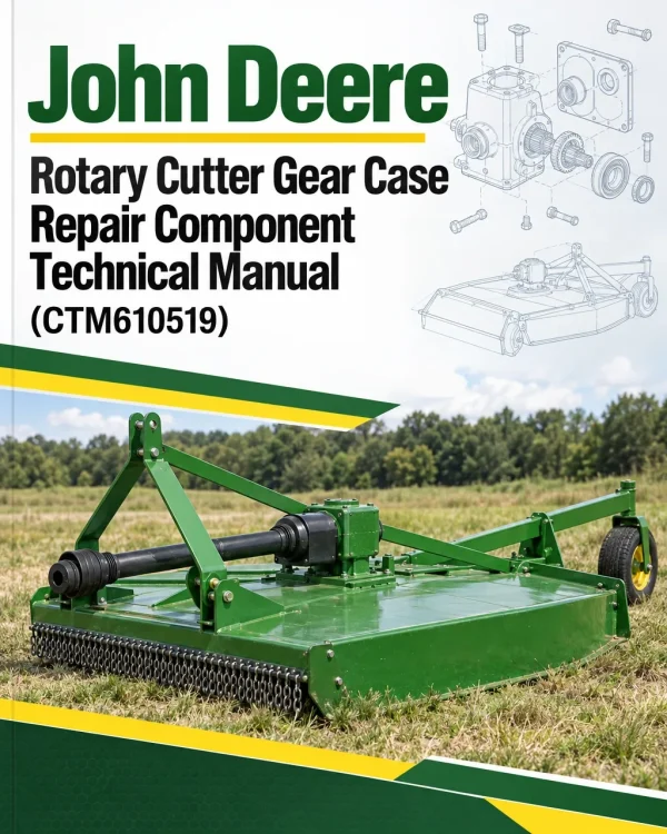 John Deere Rotary Cutter Gear Case Repair Component Technical Manual (CTM610519) John Deere Rotary Cutter Gear Case Repair Component Technical Manual (CTM610519)
