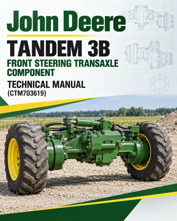 John Deere Tandem 3B Front Steering Transaxle Component Technical Manual (CTM703619)