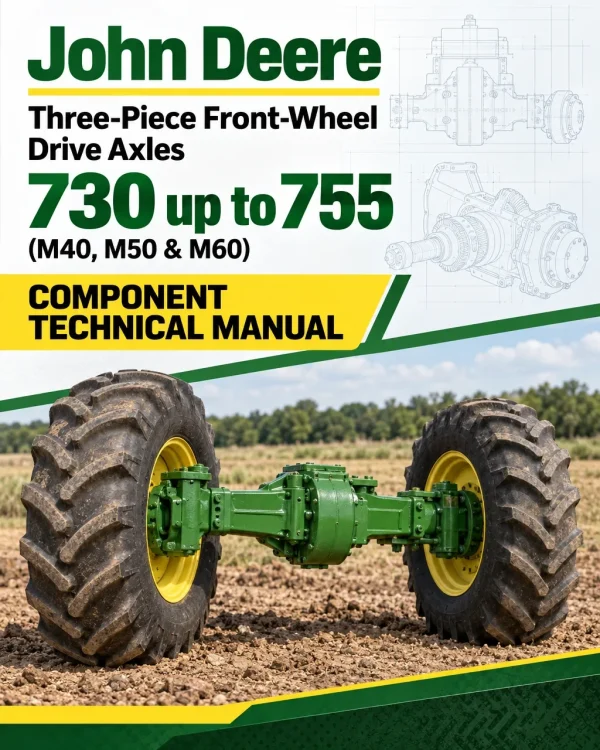 John Deere Three-Piece Front-Wheel Drive Axles 730 up to 755 (M40, M50 & M60) Component Technical Manual (CTM408719) John Deere Three-Piece Front-Wheel Drive Axles 730 up to 755 (M40, M50 & M60) Component Technical Manual (CTM408719)