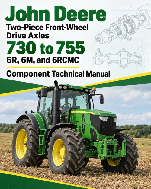John Deere Two-Piece Front-Wheel Drive Axles 730 to 755 (Version 2), 6R, 6M, and 6RCMC Component Technical Manual (CTM412719)