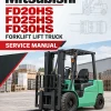 Mitsubishi FD20HS, FD25HS, FD30HS Forklift Lift Truck Service Manual Mitsubishi FD20HS, FD25HS, FD30HS Forklift Lift Truck Service Manual