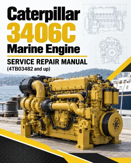 Caterpillar CAT 3406C Marine Engine Service Repair Manual (4TB03482 and up)