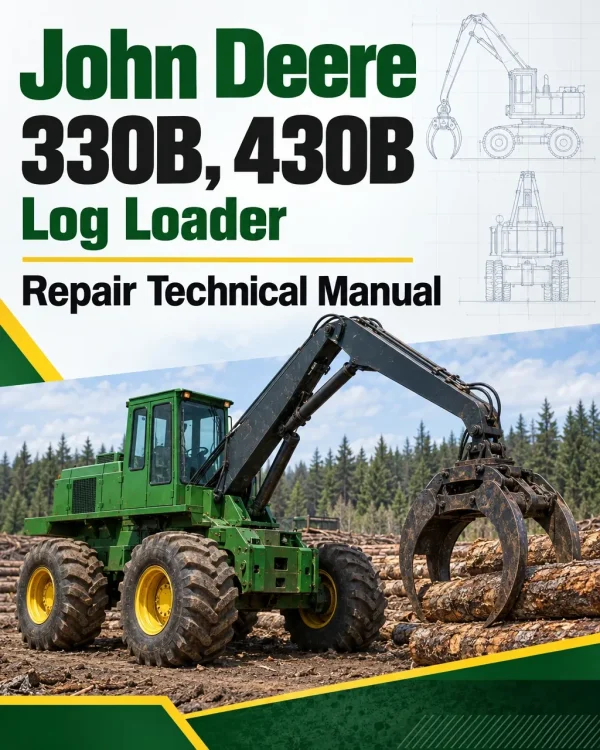 John Deere 330B, 430B Log Loader Repair Technical Manual TMF307843