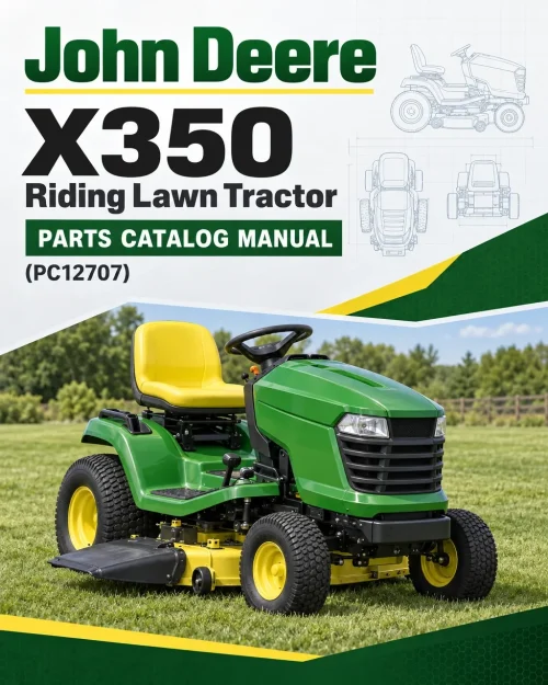 John Deere X350 Riding Lawn Tractor Parts Catalog Manual (PC12707) John Deere X350 Riding Lawn Tractor Parts Catalog Manual (PC12707)