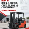 BT CBE 2.5, CBE 3.0, CBE 3.0L, CBE 3.5 E Range Forklift Service Manual