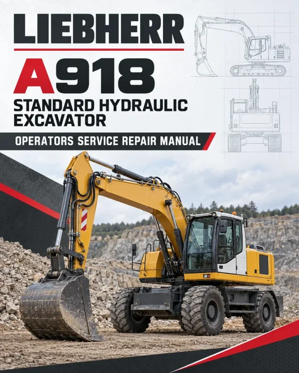 Liebherr A918 Standard Hydraulic Excavator Operators Service Repair Manual Liebherr A918 Standard Hydraulic Excavator Operators Service Repair Manual