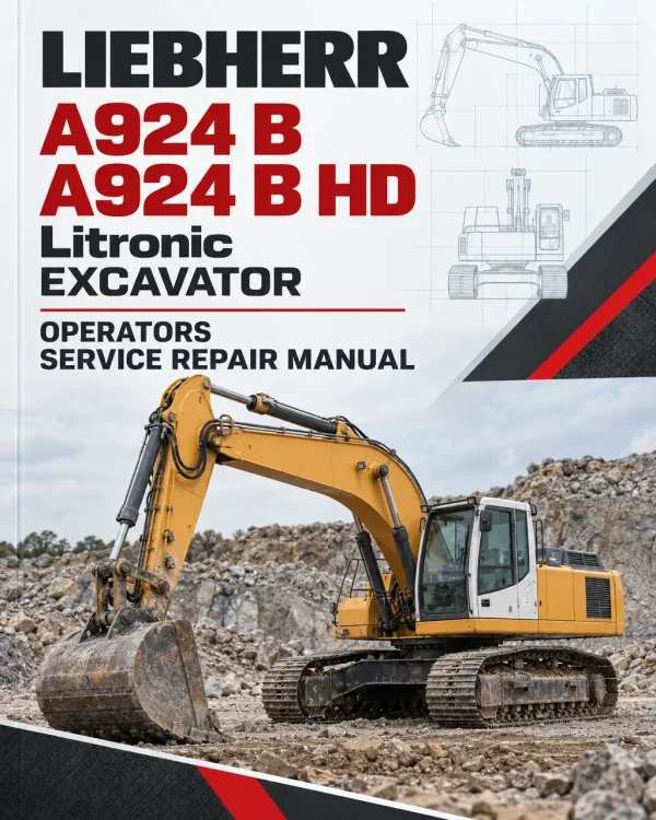 Liebherr A924 B, A924 B HD Litronic Excavator Operators Service Repair Manual Liebherr A924 B, A924 B HD Litronic Excavator Operators Service Repair Manual
