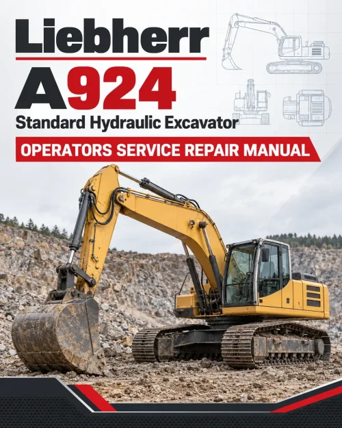 Liebherr A924 Standard Hydraulic Excavator Operators Service Repair Manual Liebherr A924 Standard Hydraulic Excavator Operators Service Repair Manual