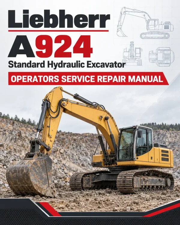 Liebherr A924 Standard Hydraulic Excavator Operators Service Repair Manual Liebherr A924 Standard Hydraulic Excavator Operators Service Repair Manual