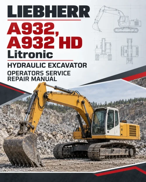 Liebherr A932, A932 HD Litronic Hydraulic Excavator Operators Service Repair Manual Liebherr A932, A932 HD Litronic Hydraulic Excavator Operators Service Repair Manual