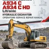Liebherr A934 C, A934 C HD Litronic Hydraulic Excavator Operators Service Repair Manual