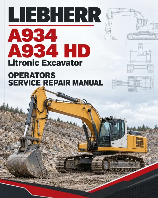 Liebherr A934, A934 HD Litronic Excavator Operators Service Repair Manual Liebherr A934, A934 HD Litronic Excavator Operators Service Repair Manual