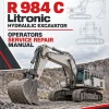 Liebherr R 984 C Litronic Hydraulic Excavator Operators Service Repair Manual Liebherr R 984 C Litronic Hydraulic Excavator Operators Service Repair Manual
