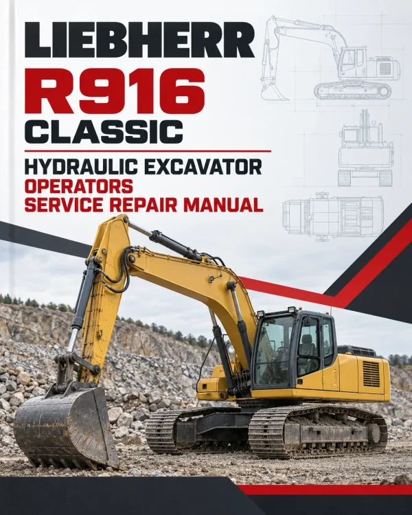 Liebherr R916 Classic Hydraulic Excavator Operators Service Repair Manual Liebherr R916 Classic Hydraulic Excavator Operators Service Repair Manual