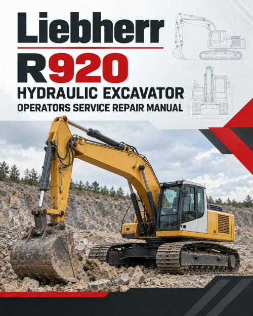 Liebherr R920 Hydraulic Excavator Operators Service Repair Manual Liebherr R920 Hydraulic Excavator Operators Service Repair Manual