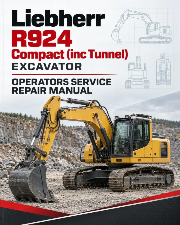 Liebherr R924 Compact (inc Tunnel) Excavator Operators Service Repair Manual Liebherr R924 Compact (inc Tunnel) Excavator Operators Service Repair Manual