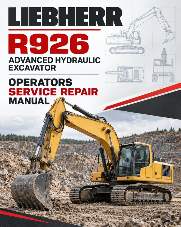 Liebherr R926 Advanced Hydraulic Excavator Operators Service Repair Manual Liebherr R926 Advanced Hydraulic Excavator Operators Service Repair Manual