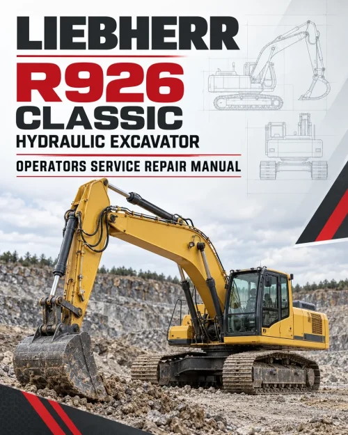 Liebherr R926 Classic Hydraulic Excavator Operators Service Repair Manual Liebherr R926 Classic Hydraulic Excavator Operators Service Repair Manual