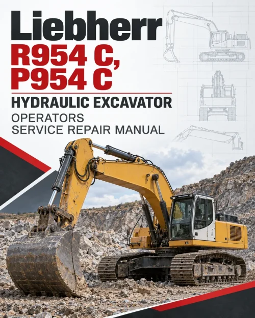 Liebherr R954 C, P954 C Hydraulic Excavator Operators Service Repair Manual Liebherr R954 C, P954 C Hydraulic Excavator Operators Service Repair Manual