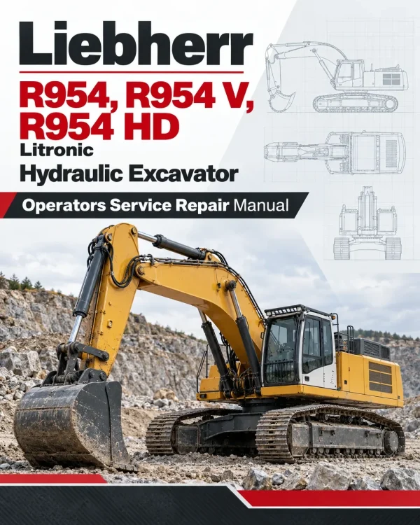 Liebherr R954, R954 V, R954 HD Litronic Hydraulic Excavator Operators Service Repair Manual Liebherr R954, R954 V, R954 HD Litronic Hydraulic Excavator Operators Service Repair Manual
