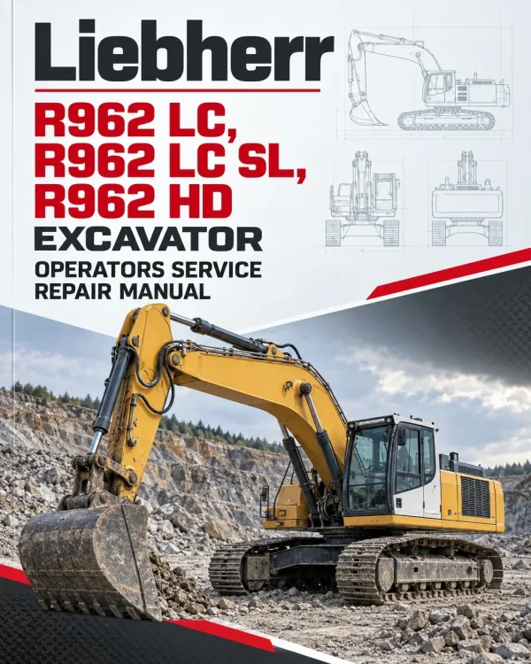 Liebherr R962 LC, R962 LC SL, R962 HD Excavator Operators Service Repair Manual Liebherr R962 LC, R962 LC SL, R962 HD Excavator Operators Service Repair Manual
