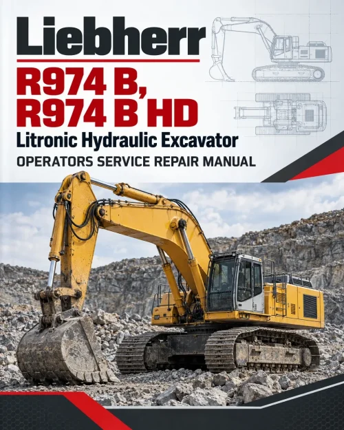 Liebherr R974 B, R974 B HD Litronic Hydraulic Excavator Operators Service Repair Manual Liebherr R974 B, R974 B HD Litronic Hydraulic Excavator Operators Service Repair Manual