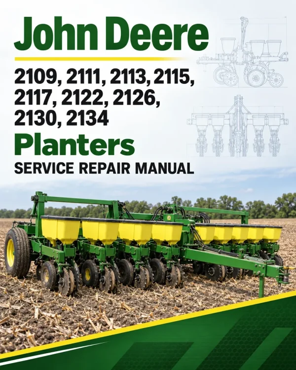 John Deere 2109, 2111, 2113, 2115, 2117, 2122, 2126, 2130, 2134 Planters Service Repair Manual John Deere 2109, 2111, 2113, 2115, 2117, 2122, 2126, 2130, 2134 Planters Service Repair Manual