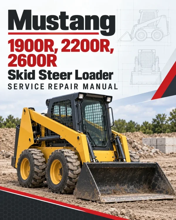 Mustang Manitou 1900R, 2200R, 2600R Skid Steer Loader Service Repair Manual