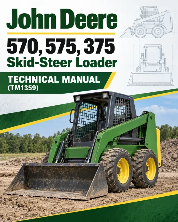 John Deere 570, 575, 375 Skid-Steer Loader Technical Manual (TM1359) John Deere 570, 575, 375 Skid-Steer Loader Technical Manual (TM1359)