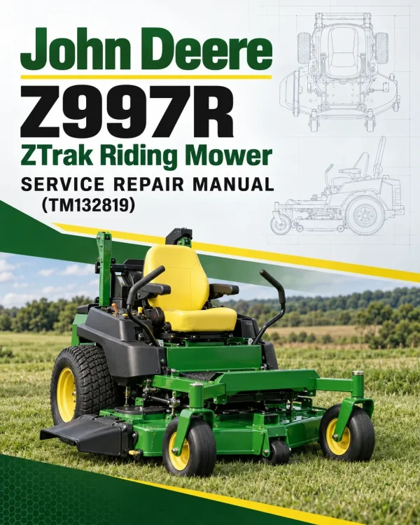 John Deere Z997R ZTrak Riding Mower Service Repair Manual (TM132819) John Deere Z997R ZTrak Riding Mower Service Repair Manual (TM132819)