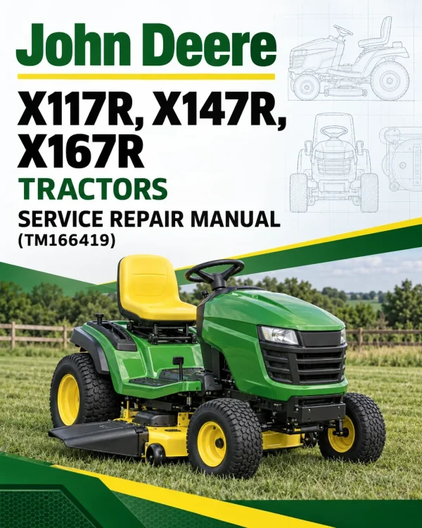 John Deere X117R, X147R, X167R Tractors Service Repair Manual (TM166419)