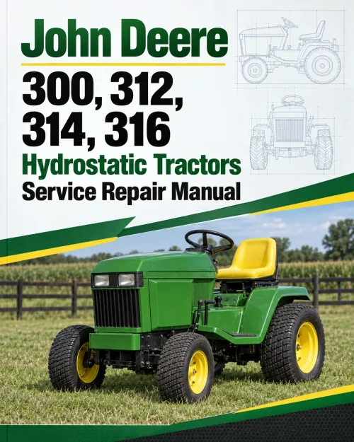 John Deere 300, 312, 314, 316 Hydrostatic Tractors Service Repair Manual (SM2104) John Deere 300, 312, 314, 316 Hydrostatic Tractors Service Repair Manual (SM2104)