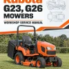 Kubota G23, G26 Mowers Workshop Service Manual