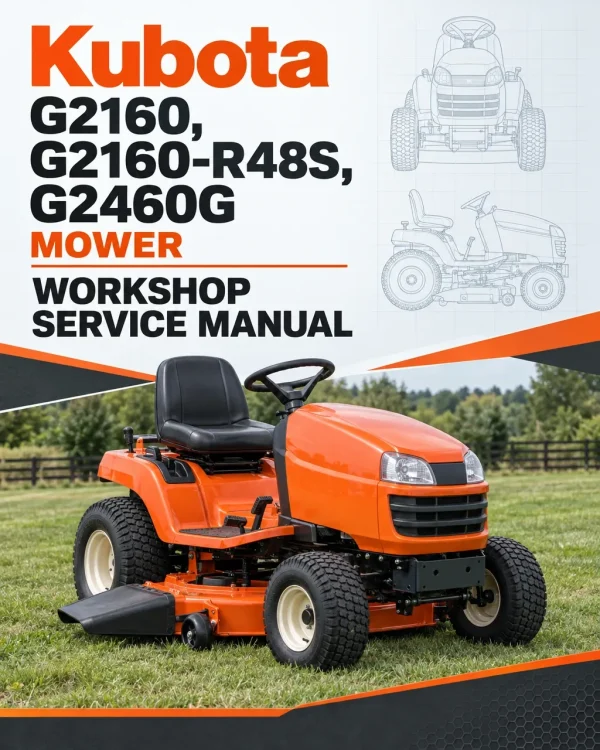 Kubota G2160, G2160-R48S, G2460G Mower Workshop Service Manual
